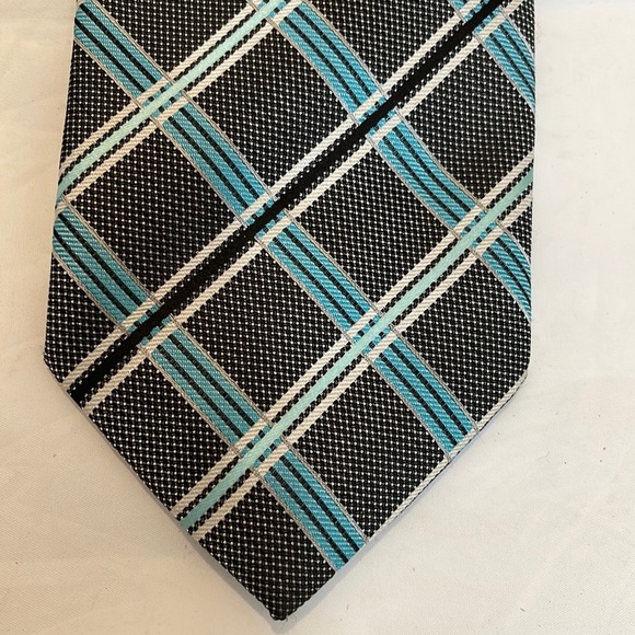 Geoffrey Been grey and blue men’s tie 58”L x 3.5”W - Picture 1 of 4